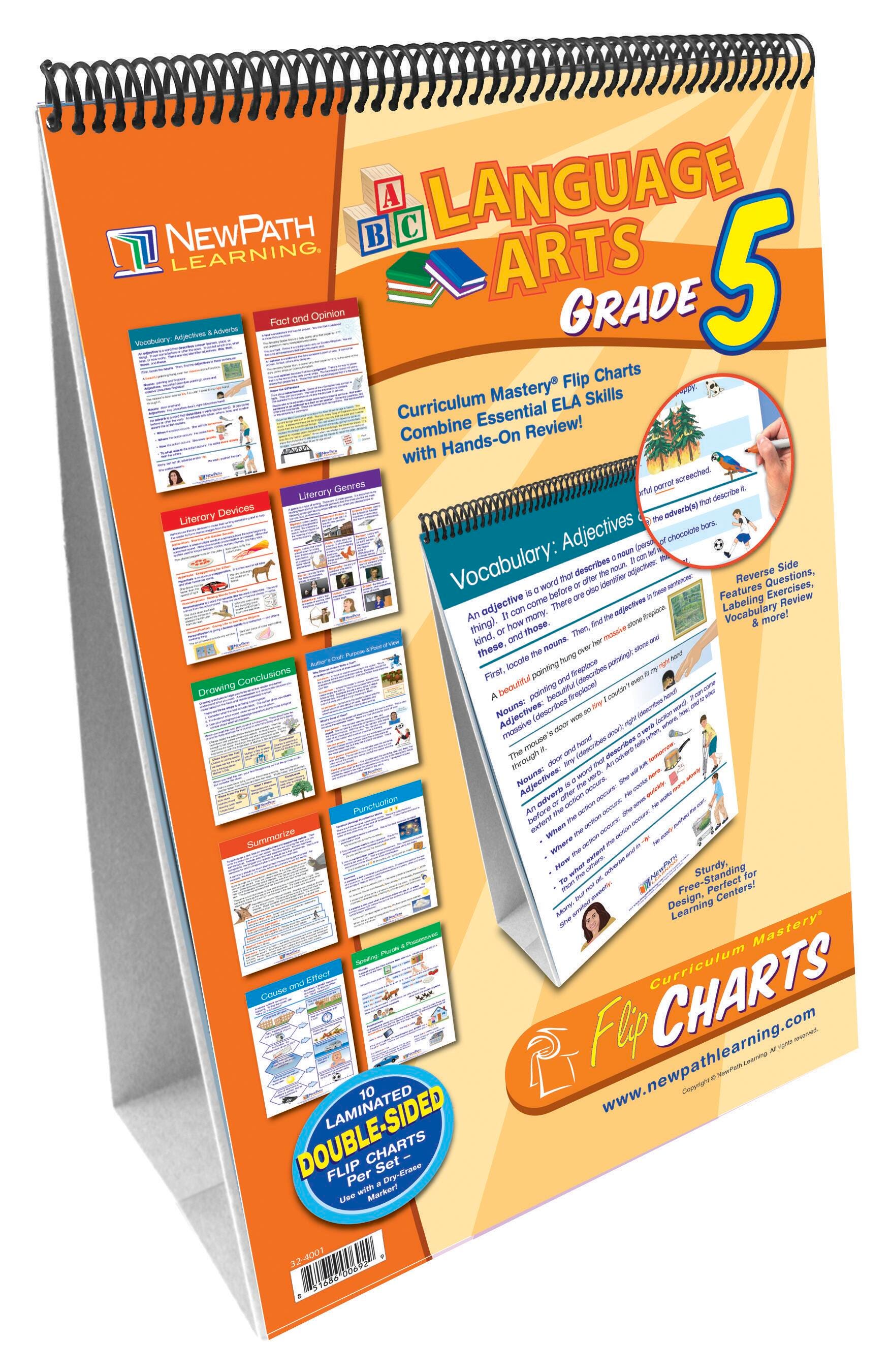 Newpath ELA Concepts Flip Chart, Grade 5, Item Number 1539605